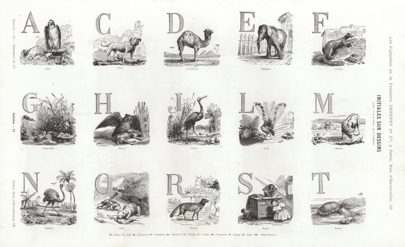 Pagina uit Vignettes Typographiques door French School