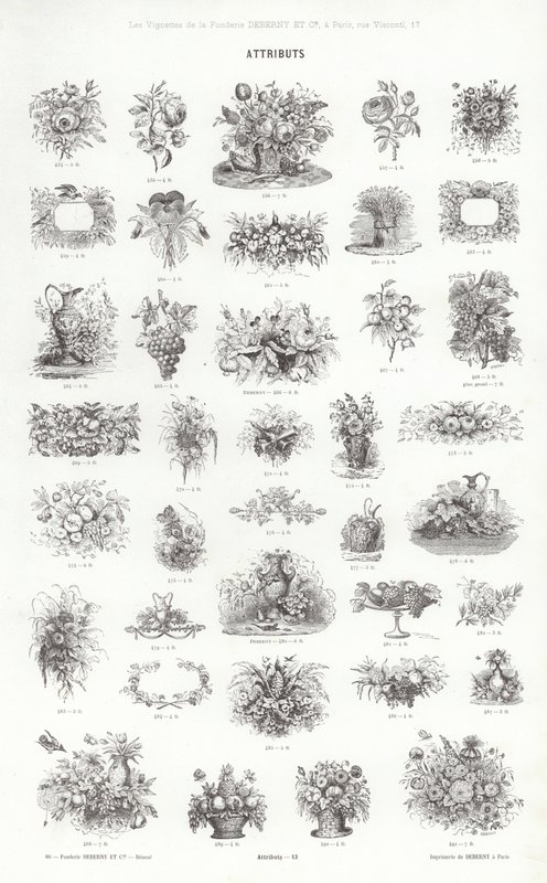 Pagina uit Vignettes Typographiques door French School