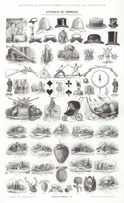 Pagina uit Vignettes Typographiques door French School