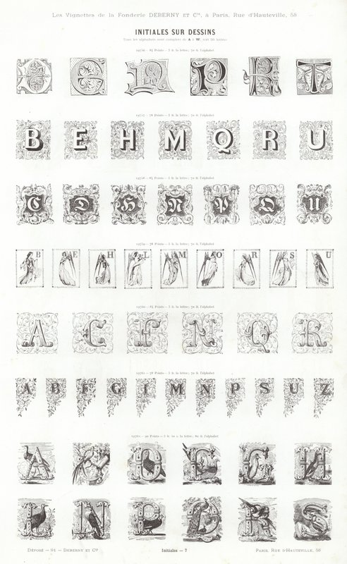 Pagina uit Vignettes Typographiques door French School