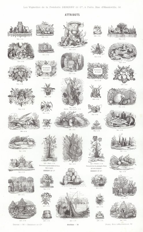 Pagina uit Vignettes Typographiques door French School