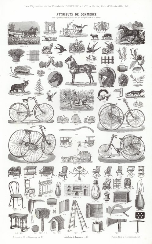 Pagina uit Vignettes Typographiques door French School