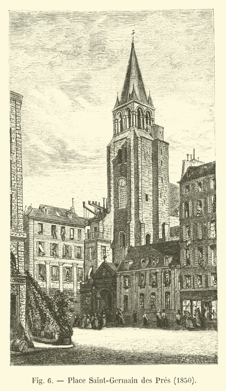 Place Saint-Germain des Pres, 1850 door French School