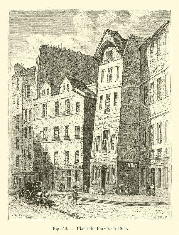 Place du Parvis in 1865 door French School