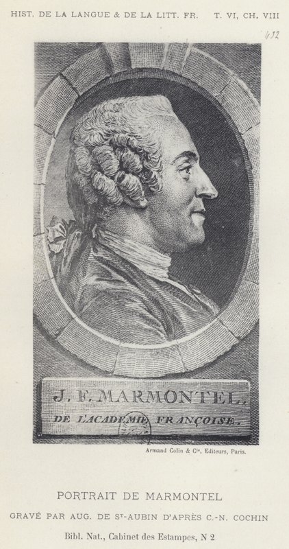 Portret van Marmontel (litho) door French School