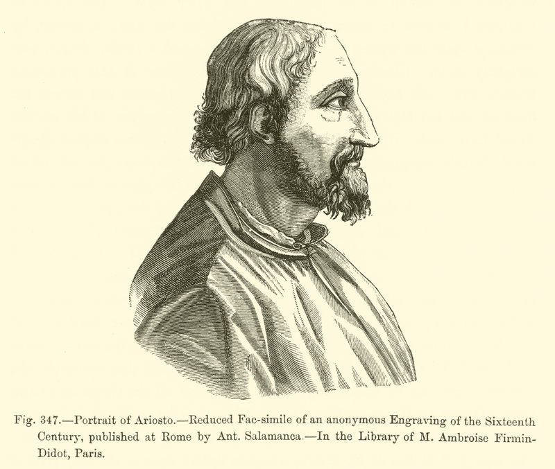 Portret van Ariosto (gravure) door French School