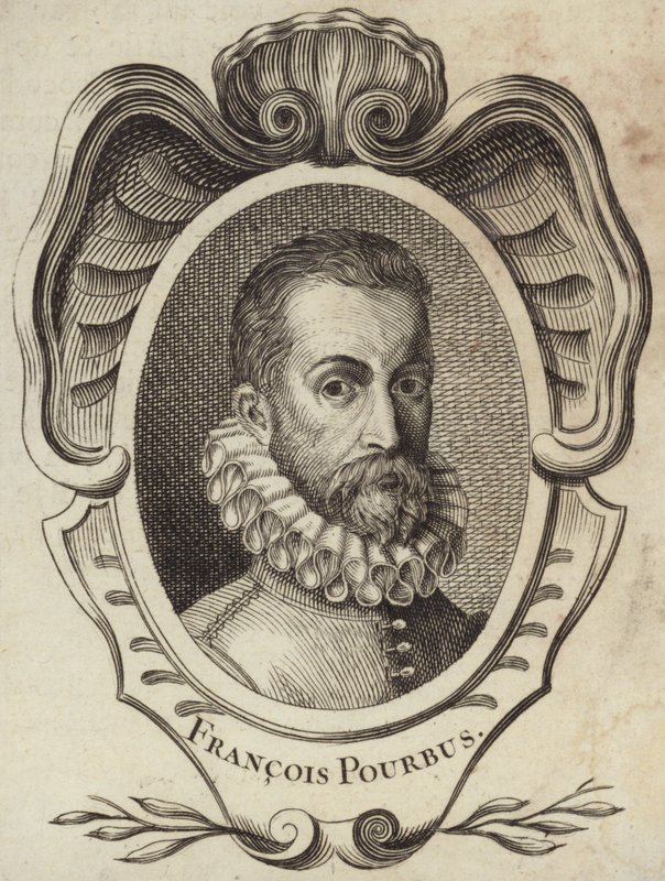 Portret van Frans Pourbus de jongere door French School
