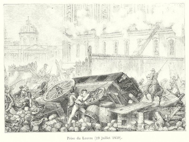 Inname van het Louvre, 29 juli 1830 door French School