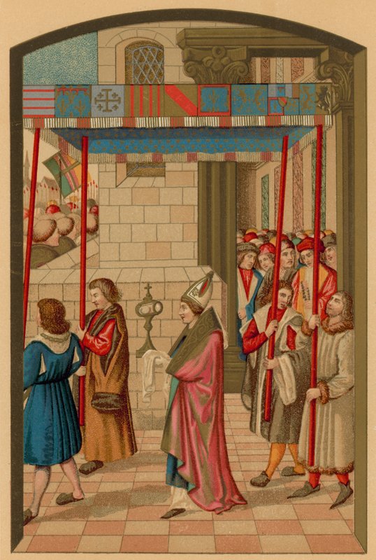 Processie van Koning René in Aix (Provence) door French School