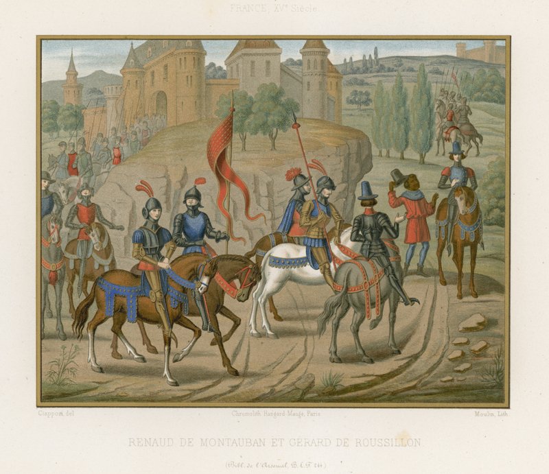 Renaud de Montauban en Girart de Roussillon door French School