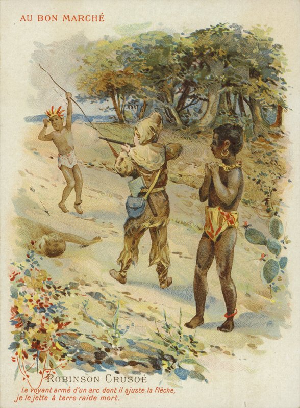 Robinson Crusoe met Vrijdag door French School