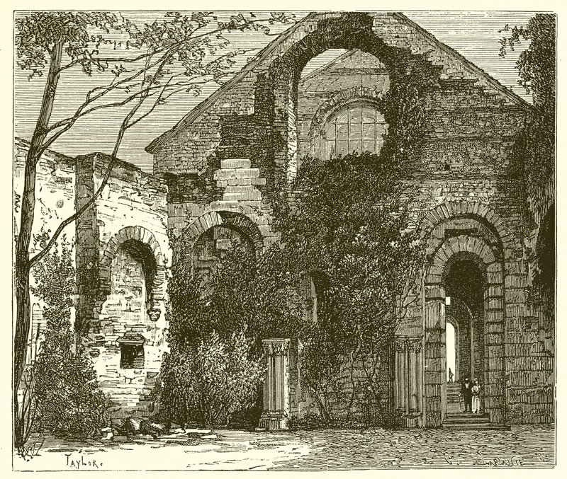 Ruïnes van het Palais des Thermes door French School
