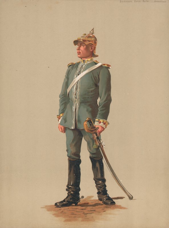 Sachsische Garde-Reiter, Onderofficier door French School