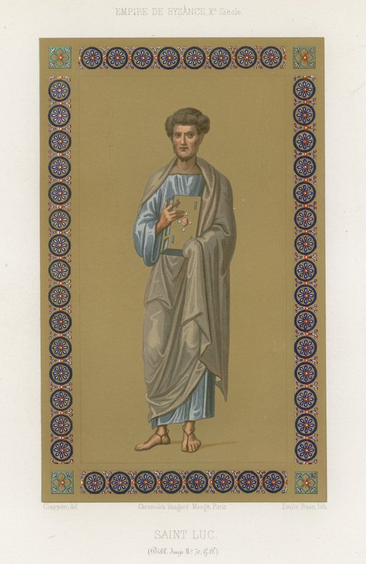 Sint Lucas de Evangelist door French School