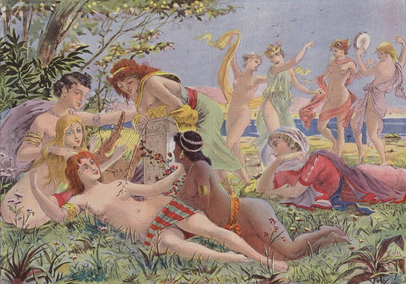 Sappho op Lesbos door French School