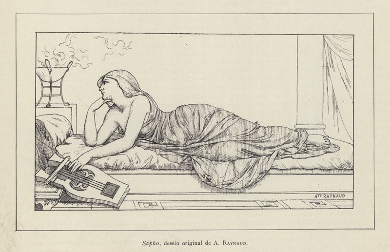 Sappho door French School