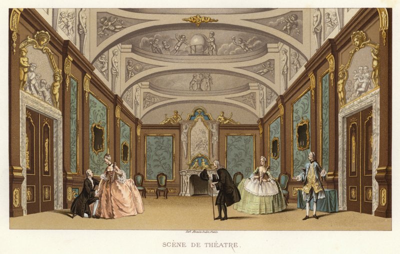 Theaterscène door French School