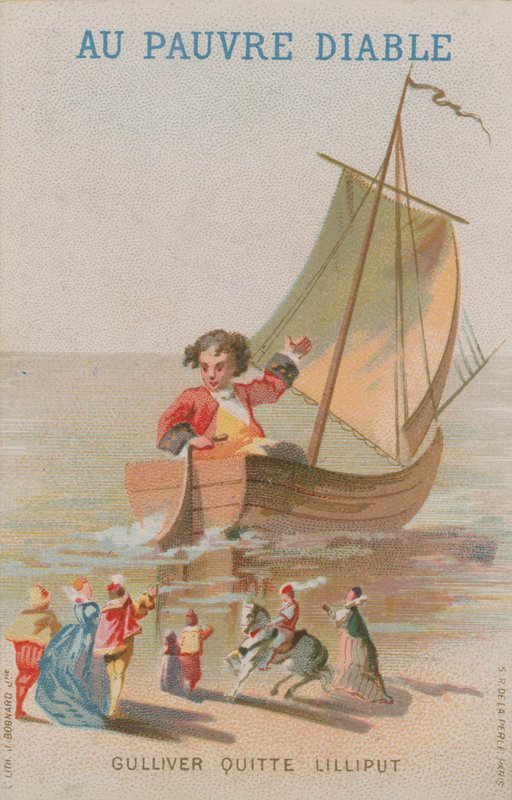 Scène uit Gullivers Reizen door French School