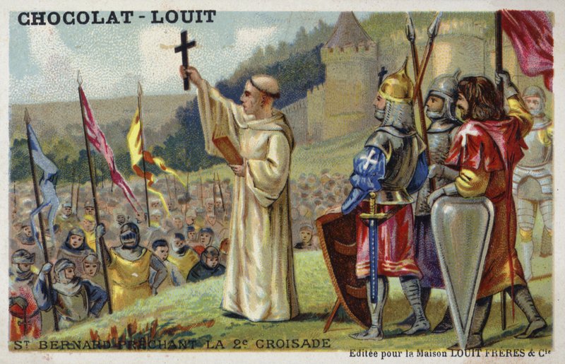 St Bernardus predikt de Tweede Kruistocht, 1146 door French School