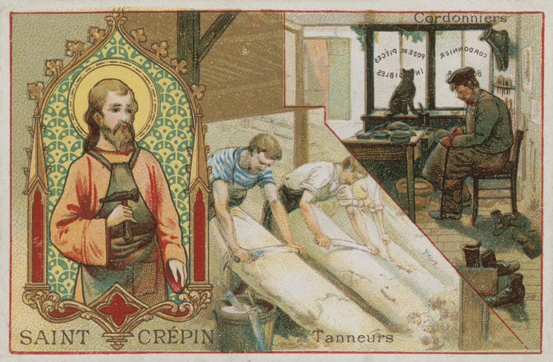 Sint Crispinus, schoenmakers en leerlooiers door French School