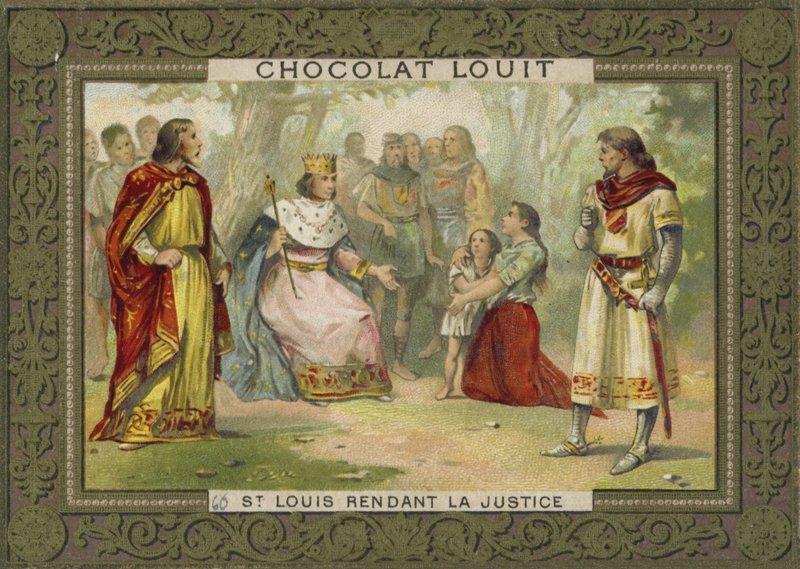 Sint Lodewijk die recht spreekt door French School