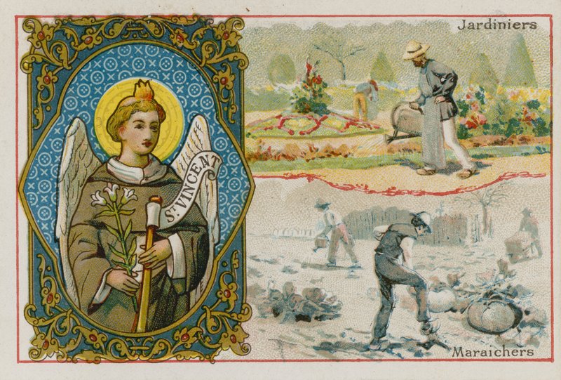 Sint Vincentius, tuiniers en groentetelers door French School