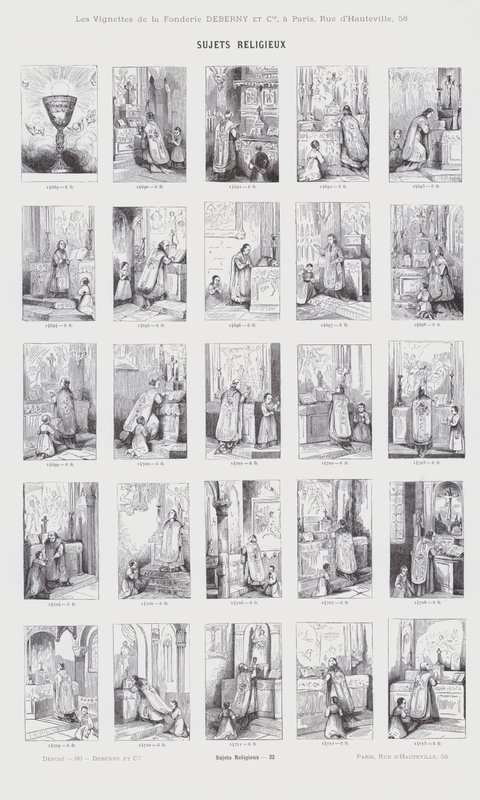 Religieuze onderwerpen (gravure) door French School