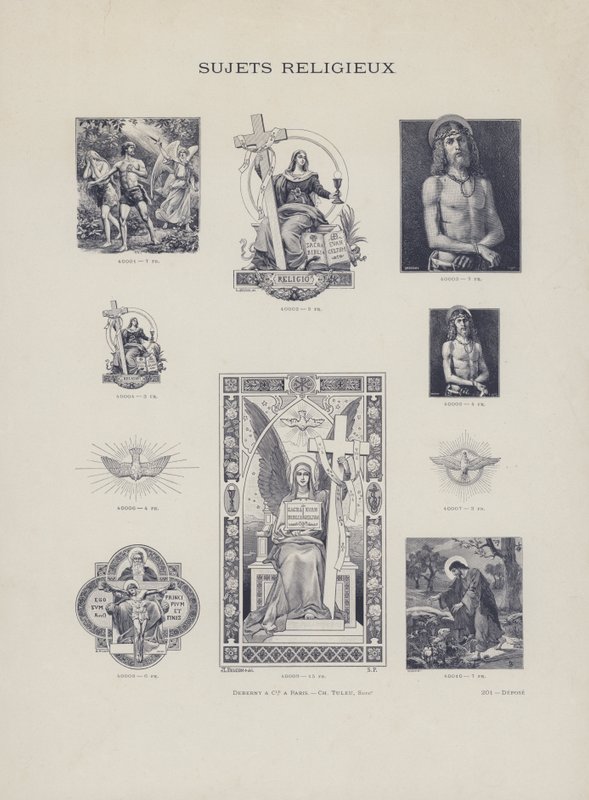 Religieuze Onderwerpen (gravure) door French School