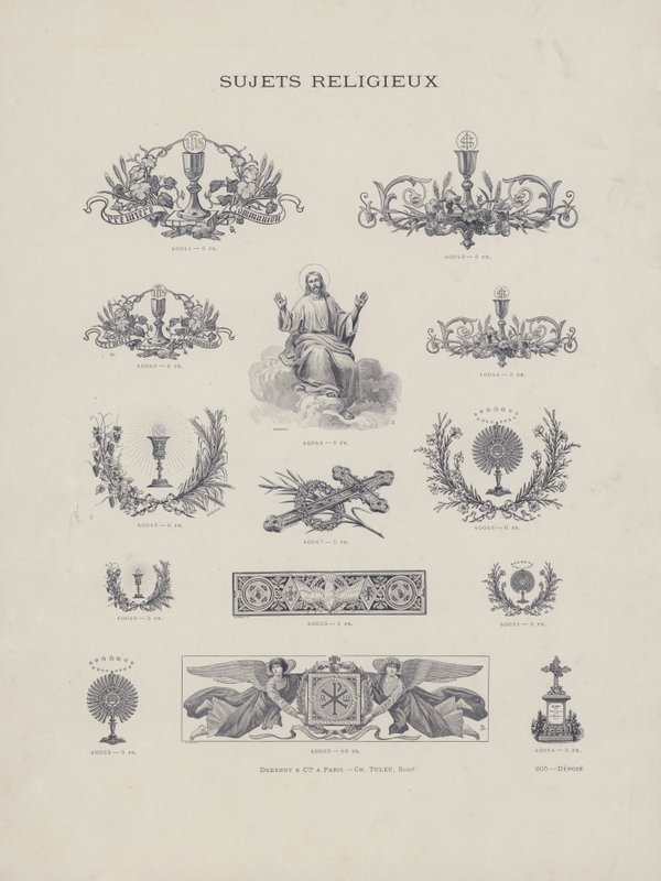 Religieuze Onderwerpen (gravure) door French School