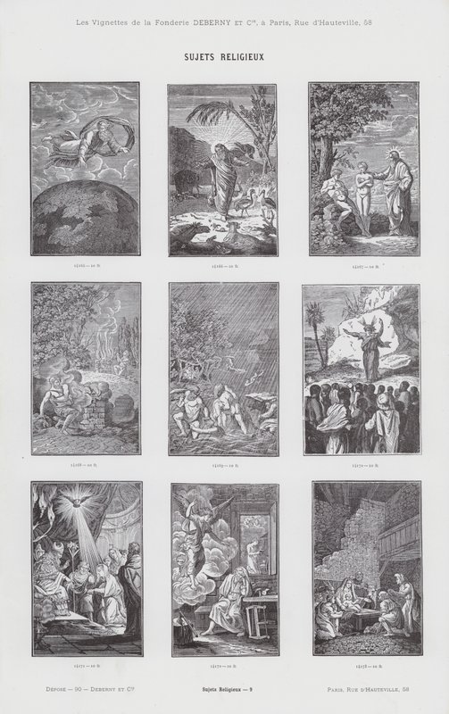 Religieuze onderwerpen (gravure) door French School