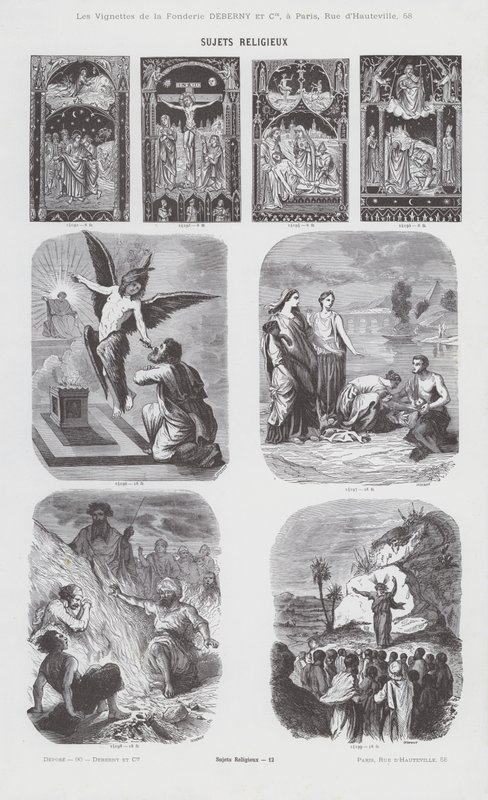 Religieuze onderwerpen (gravure) door French School