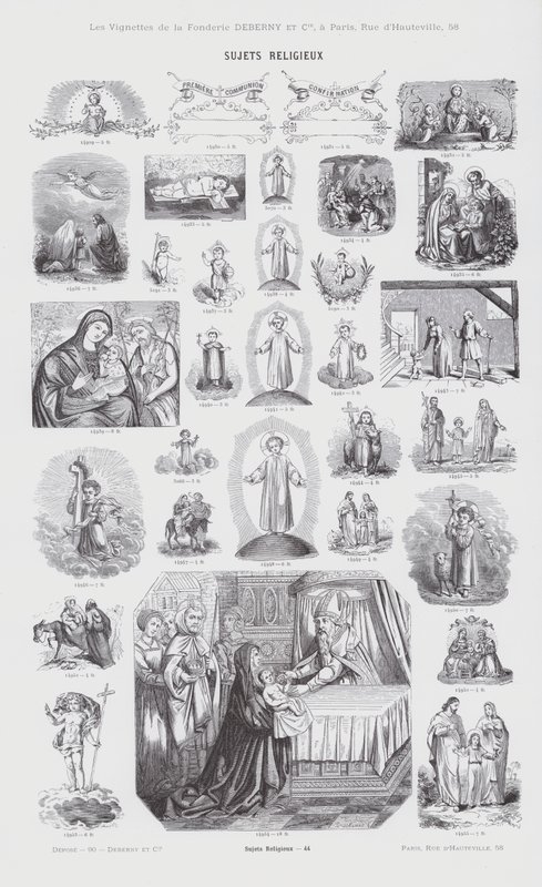 Religieuze onderwerpen (gravure) door French School
