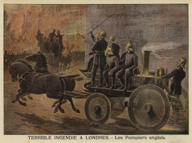 Vreselijke brand in Londen, 1897 door French School