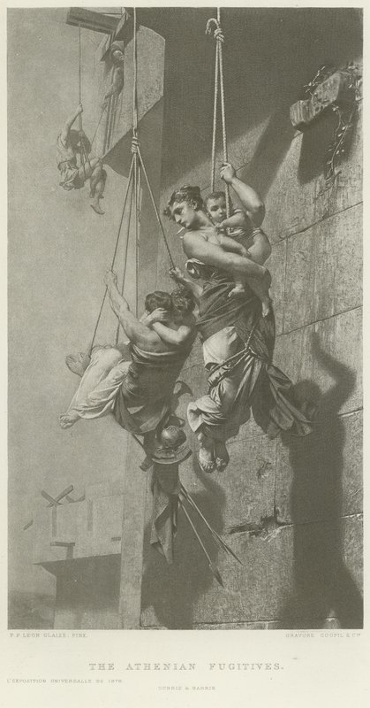 De Atheense Vluchtelingen (gravure) door French School