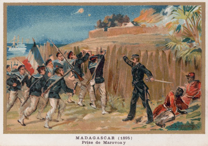 De verovering van Marovoay, Madagaskar door French School