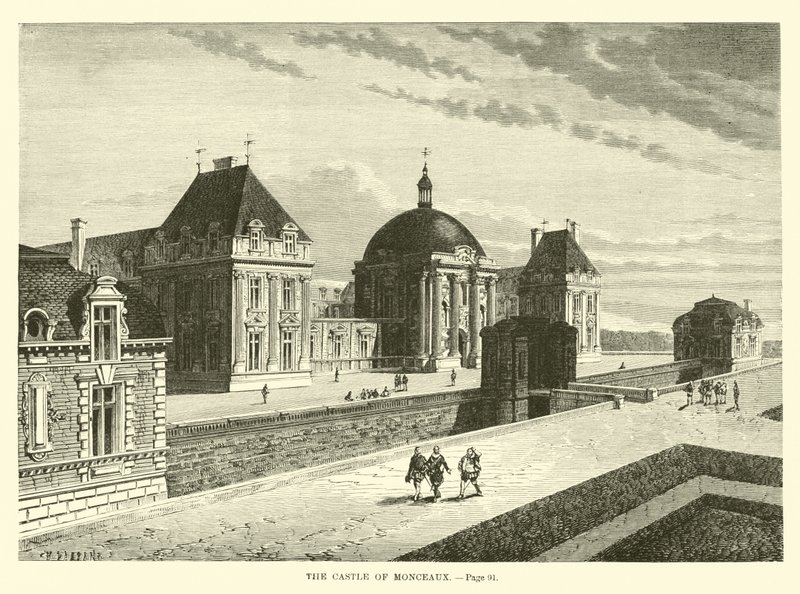 Het kasteel van Monceaux door French School