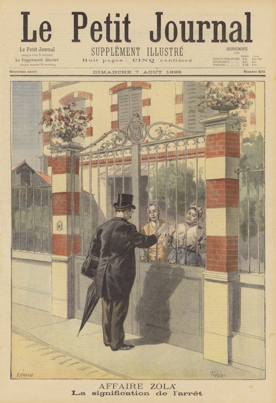 Het smaadproces van Emile Zola door French School
