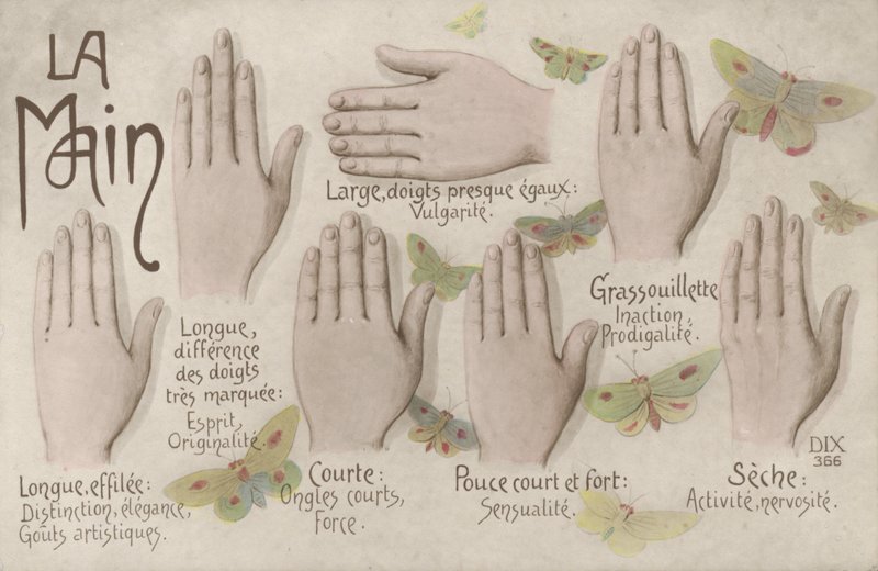 De Hand (kleur litho) door French School