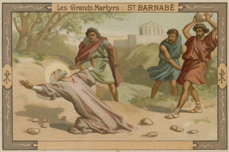 De dood van Sint Barnabas door French School