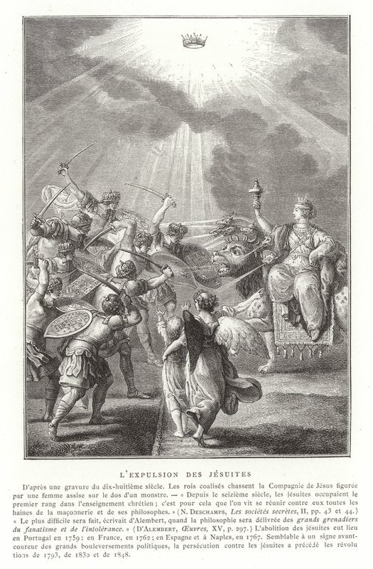 De verdrijving van de jezuïeten, 18e eeuw door French School