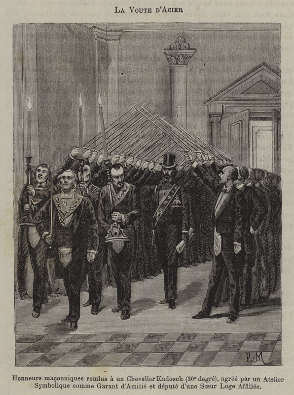 De kluis van staal (gravure) door French School