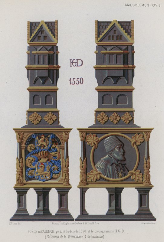 Tegeloven daterend uit 1550 door French School
