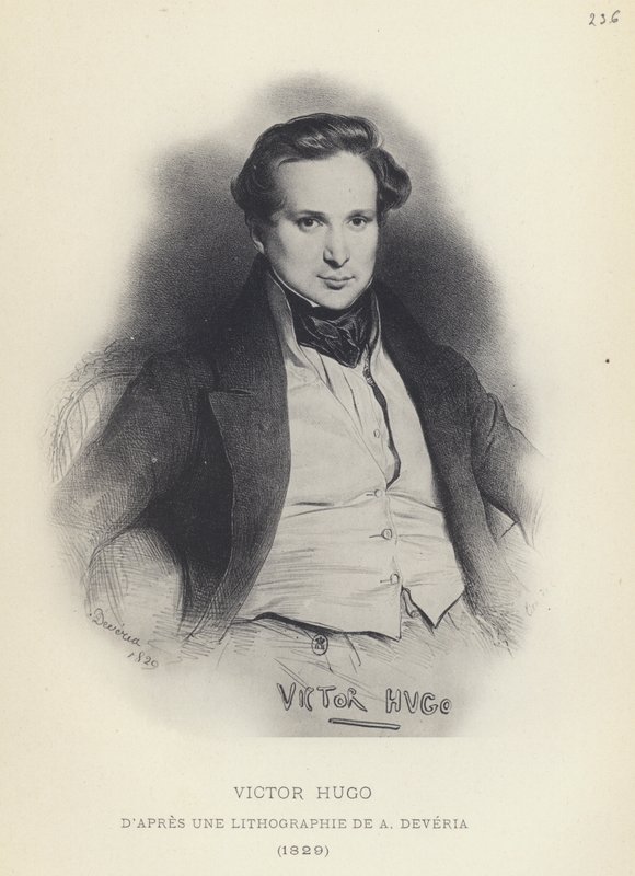 Victor Hugo (litho) door French School