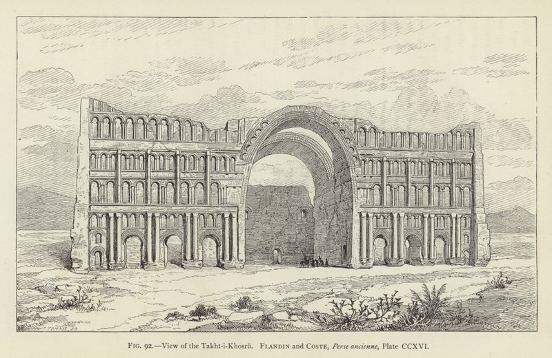 Uitzicht op de Takht-i-Khosru door French School