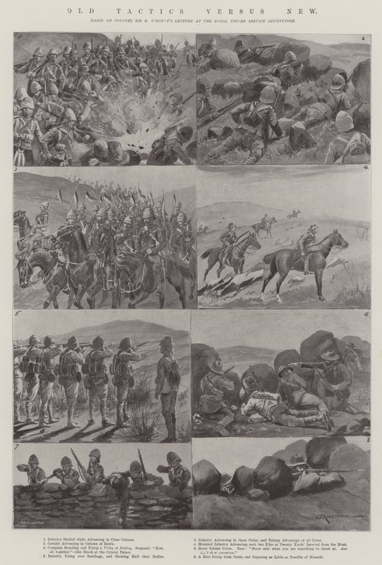 Oude Tactieken versus Nieuwe door George Derville Rowlandson