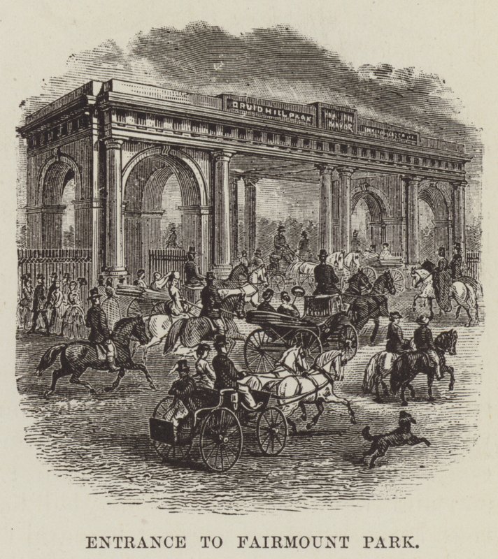 Ingang van Fairmount Park door George Augustus Sala