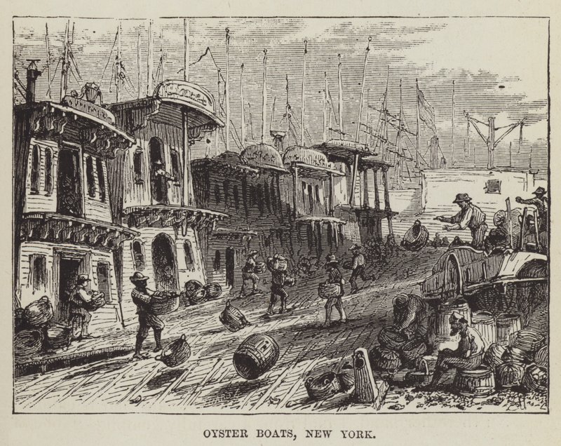 Oesterboten, New York door George Augustus Sala