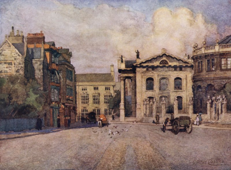 Oxford: Broad Street (kleur litho) door George Carline
