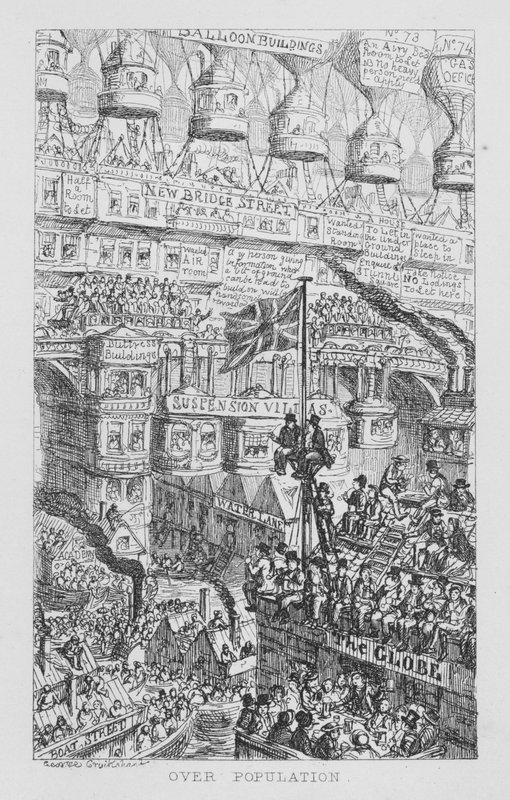 Overbevolking door George Cruikshank