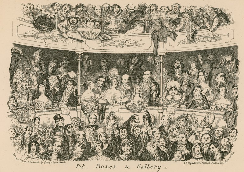 Put, dozen en galerij door George Cruikshank